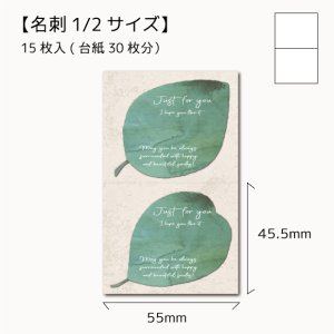 画像1: 【名刺1/2☆15枚入(30枚分)】 アクセサリー台紙/leaf2