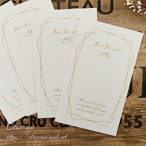 画像6: 【名刺サイズ/15枚入】 アクセサリー台紙/goldline (6)