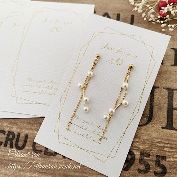 画像3: 【名刺サイズ/15枚入】 アクセサリー台紙/goldline (3)