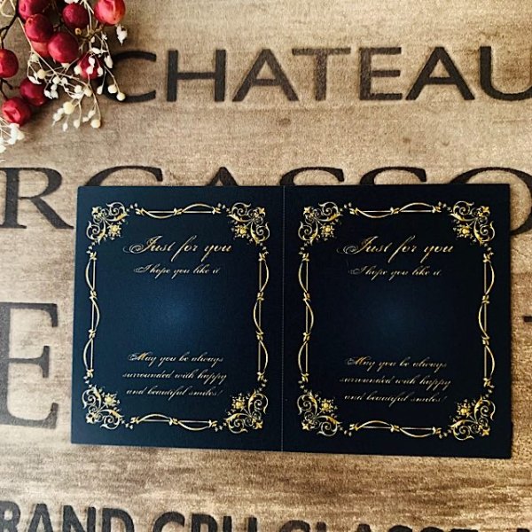 画像4: 【名刺1/2☆15枚入(30枚分)】 アクセサリー台紙/NV_GD2 (4)