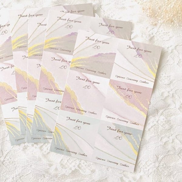 画像6: 【はがき1/6☆10枚入(60枚分)】 ラッピング台紙Marble6 (6)