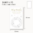 画像1: 【名刺サイズ/15枚入】 アクセサリー台紙/クリスマスリース (1)
