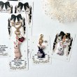 画像6: 【はがき縦1/2☆10枚入(20枚分）】 ラッピング台紙/黒リボン/ゴシック (6)